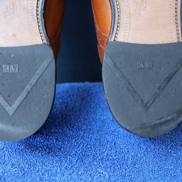 SALE - Allen Edmonds 10.5-D Lexington Burnished Walnut Derby Mens Dress Shoes - Picture 13 of 15